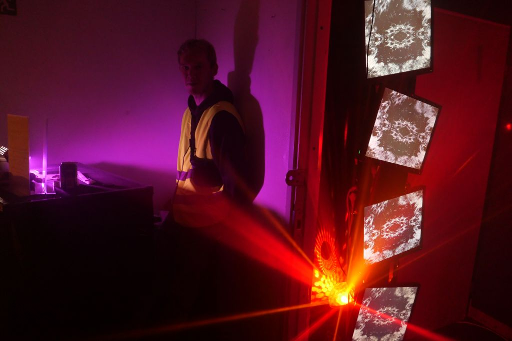 DJ in purple light