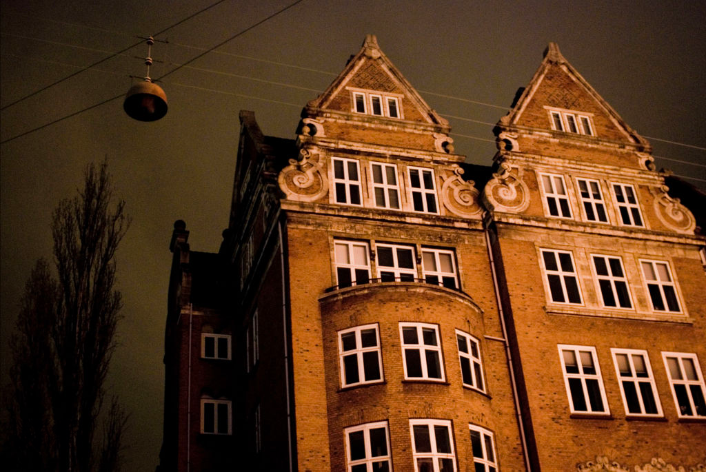 Buildings photographed at night